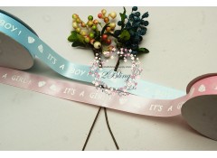 BABY RIBBON, Singled sided 1 inch (2.4 cm wide), 2 meters length